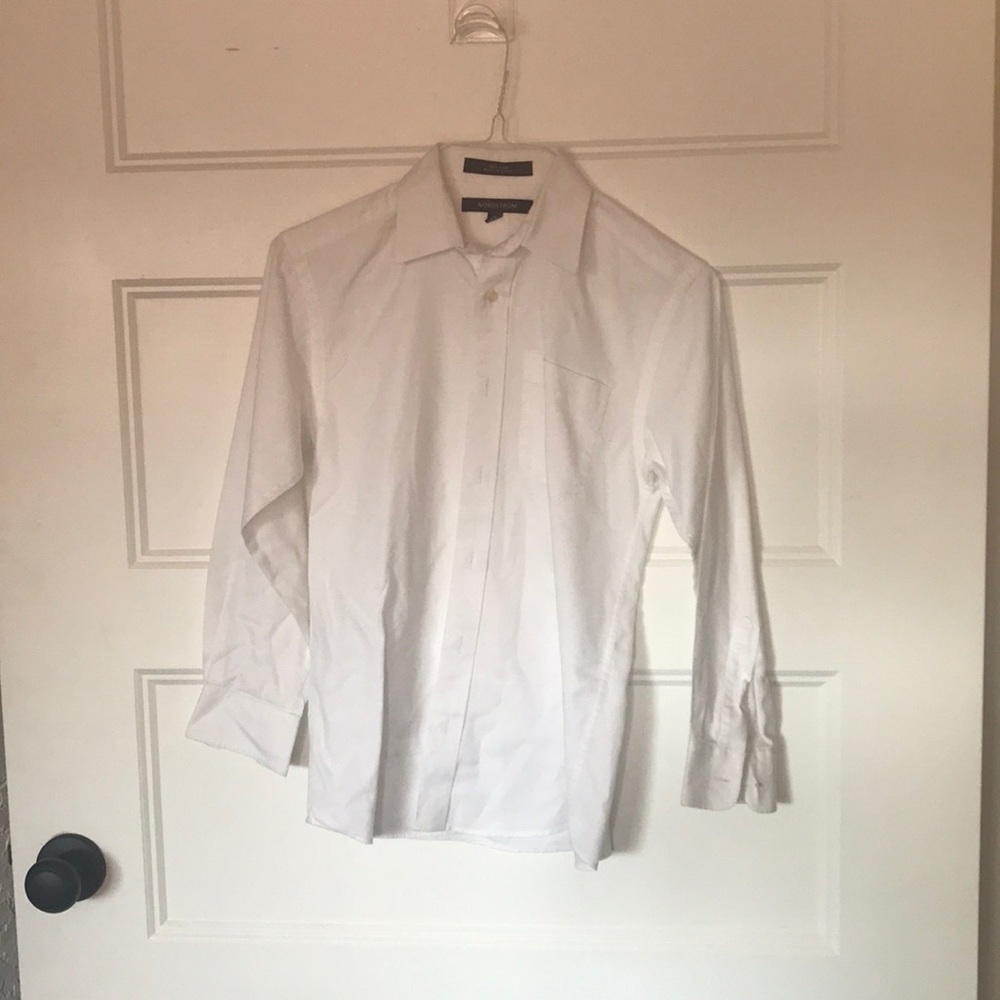Boys White Collared Shirt